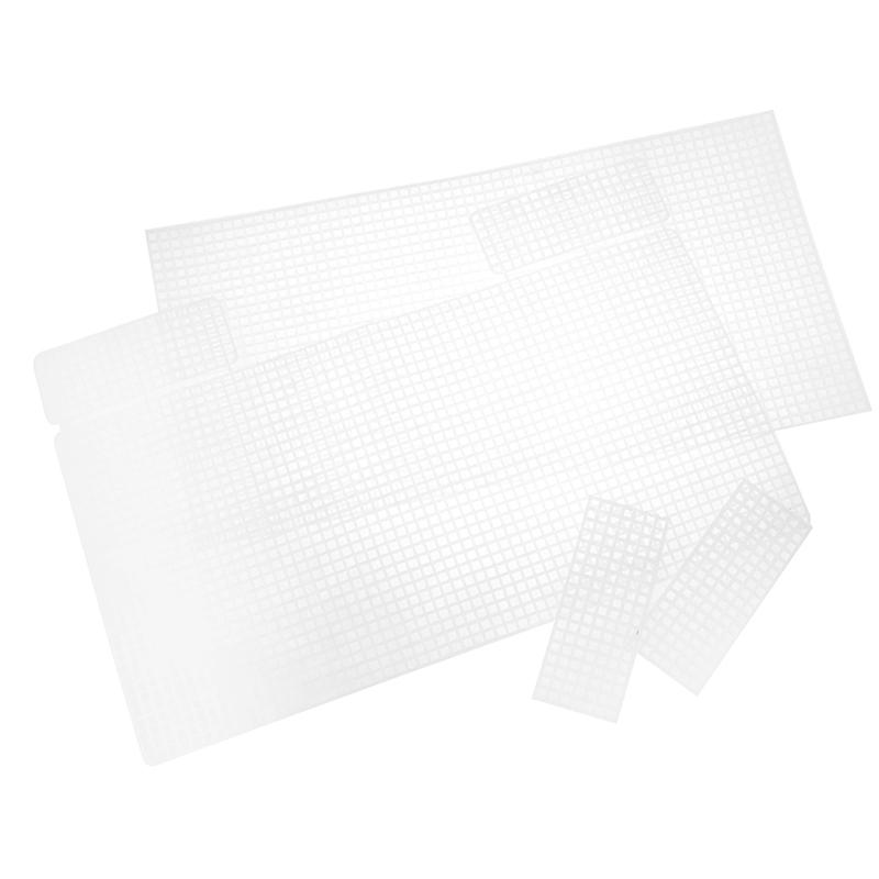 2 Pezzi Kit Rete di Plastica Ausiliaria per Tessitura Accessori Borsa Fai da Te Aiuto per la Tessitura Copertura a Rete Bianca per Borsa a Mano in Plastica Borsa Fatta a Mano