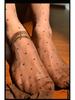 Men's Silky Shiny Ultra-Thin Pantyhose - Seamless Pearlescent Polka Dot Stockings with 360° Glitter