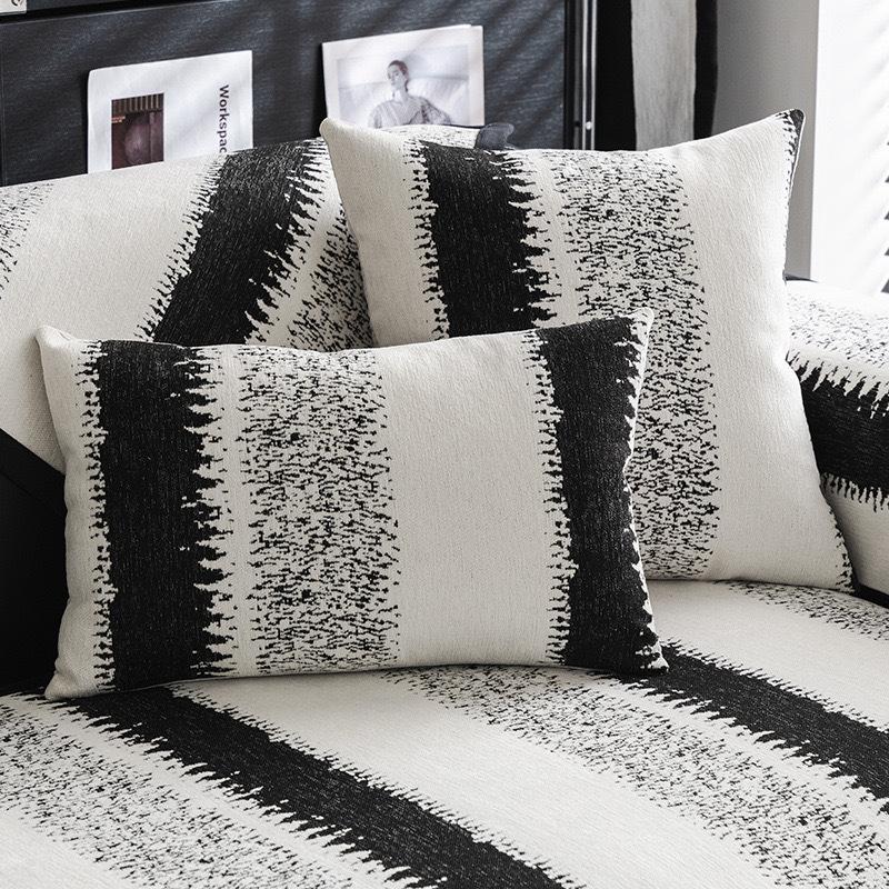 2PCS Sofa Pillow Cover 18x18 Inch Neutral Soft Decor Chenille Pillowcase, Modern Farmhouse Cushion Cover, Medieval and Modern Home Decoration