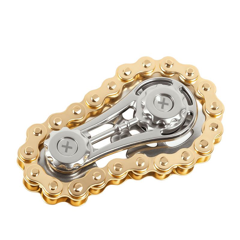 Metal Decompression Finger Gyro Chain: Innovative Black Technology Spinning Toy