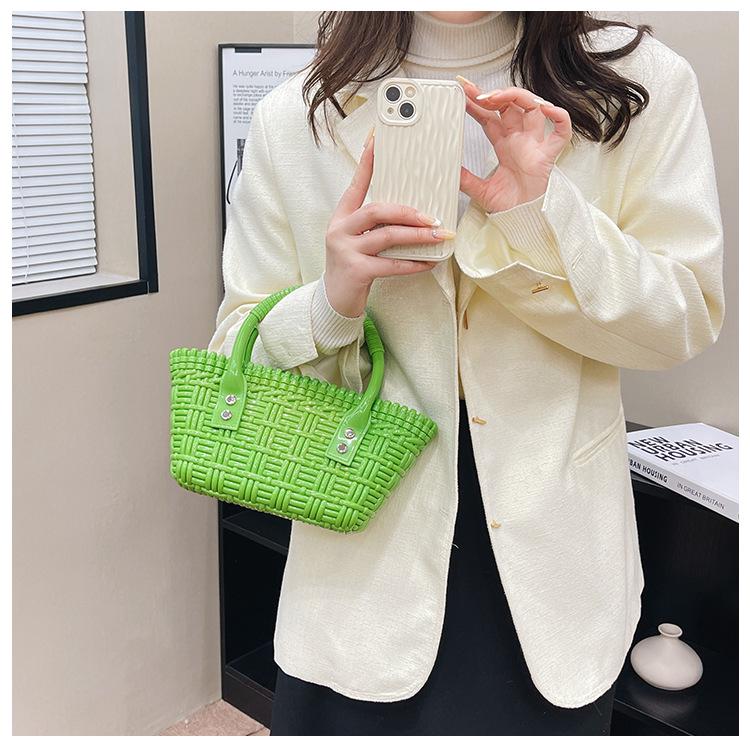 Geantă de mână trendy 2025, versatilă, mini crossbody & tote, din jeleu țesut