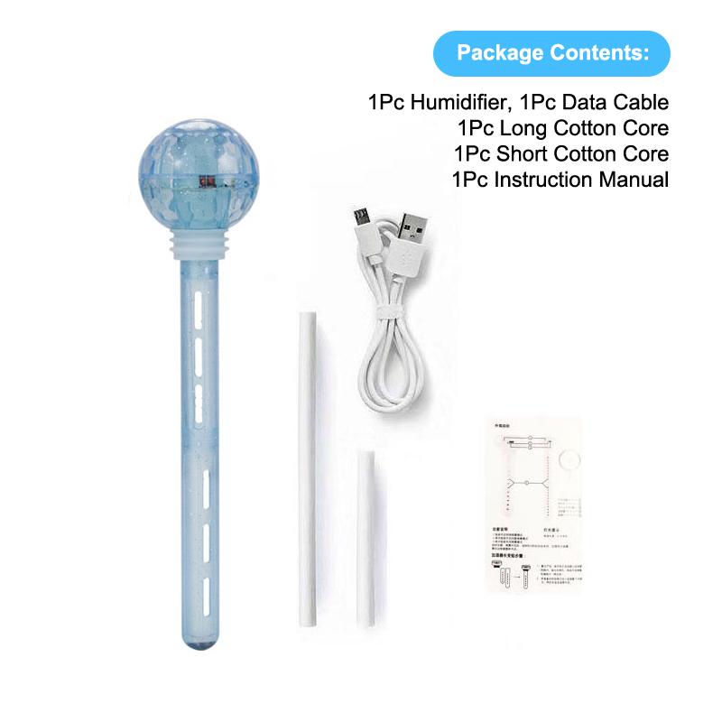 USB Humidifier Stick with LED Lights Compact Design for Home and Office Spaces