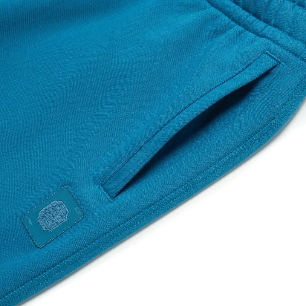 Li-Ning Pure Color Cuffed Knit Sports Pants Men Bottoms Deep-Teal-Blue AKLT955-6