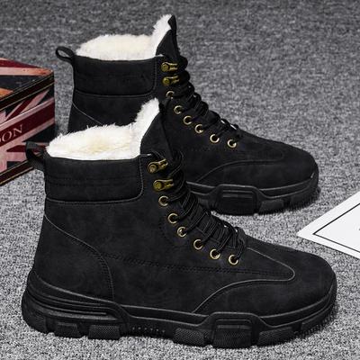 Fashion Men Casual Winter Snow Boots Men Fashion Sneakers Student High Top Shoes Outdoor Walking Shoes Popular Men Vulcanize Shoes