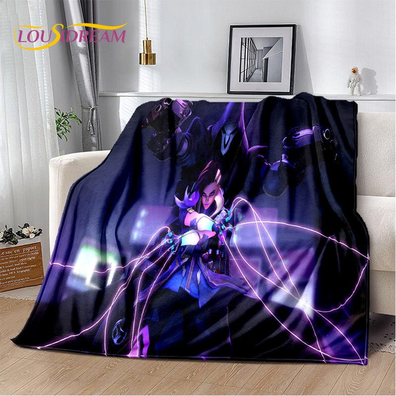 Overwatch Game Gamer DVA  Reaper Soft Plush Blanket,Flannel Blanket Throw Blanket for Living Room Bedroom Bed Sofa Picnic Kid 3D