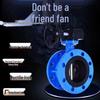 DN50 Cast Iron Soft Seal Flanged Butterfly Valve with Turbine Worm Gear