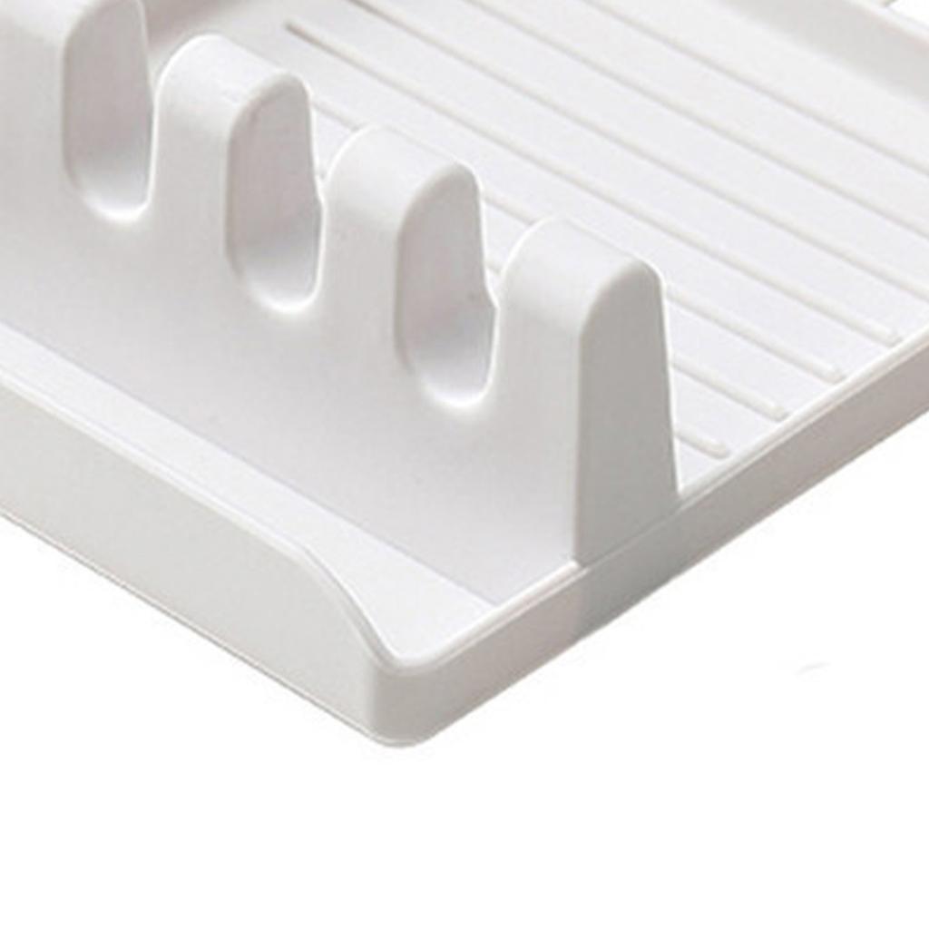 Utensil Spoon Rest Versatile Space Saving Spatula Ladle Pot Lid Holder Stand Rack for Kitchen Stove Top