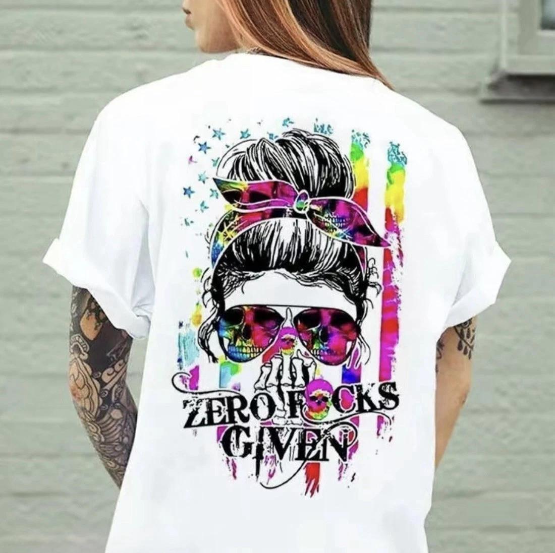 Zero F**ks Given Funny Custom T-shirt Size S-3XL S