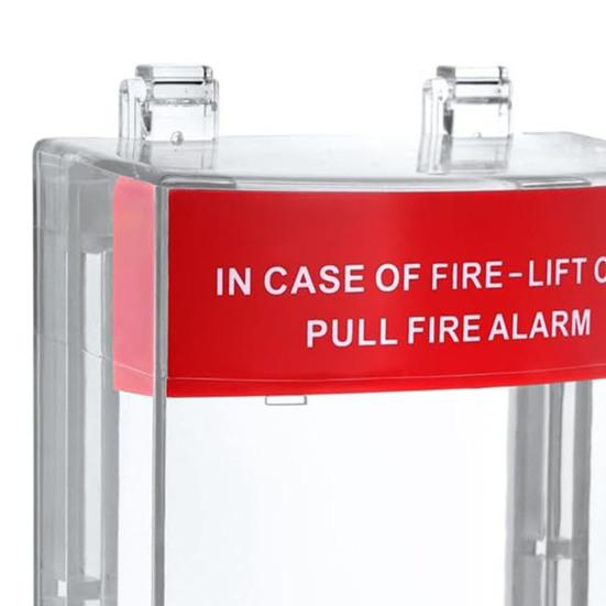 Manual Call Point Protective Cover Easy Turnkey Installation Transparent Polycarbonate Fires Alarm Pull Station Safety Shield for Schools Offices