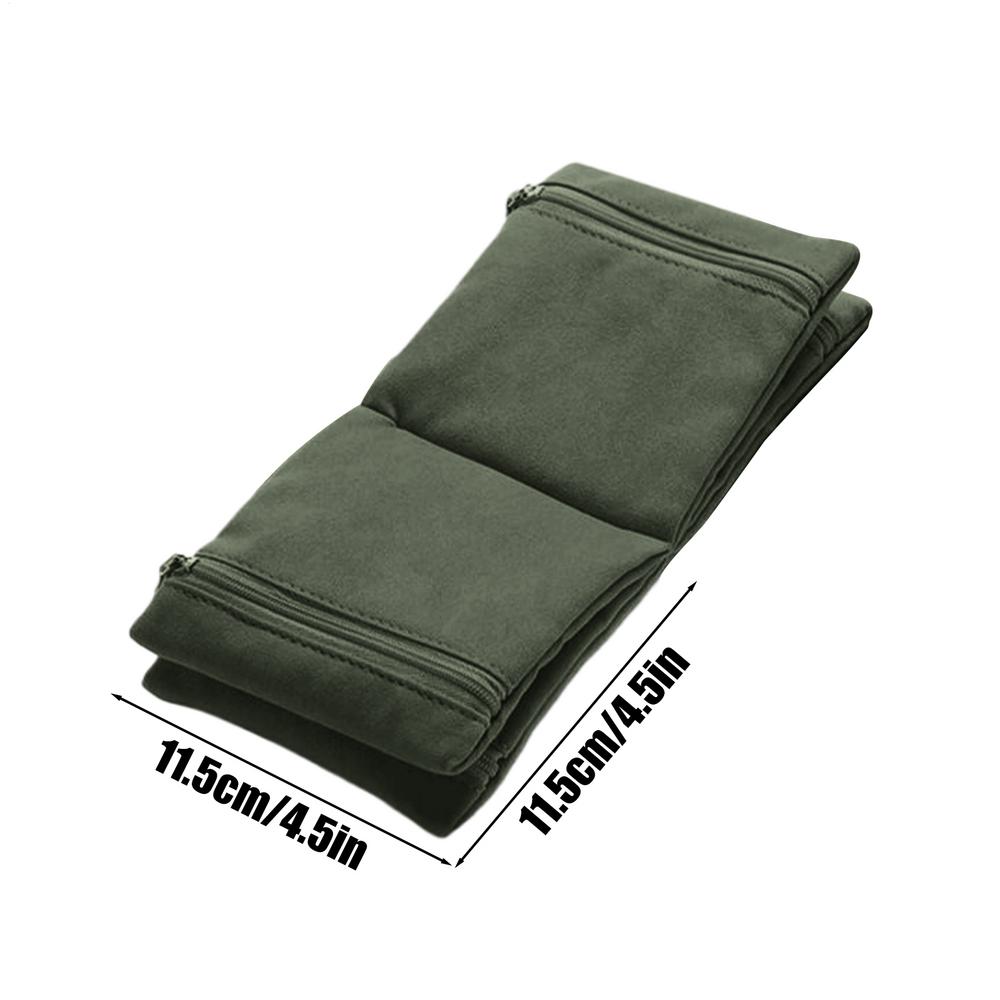 

Jewelry Bag Jewelry Storage Holder With 4 Pockets And Zipper Portable Rings Pouches For Bracelet Earrings Rings Travel Party зелений