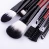 7pcs Red Makeup Brushes Powder Foundation Blusher Face Kabuki Brush Pincel Maquiagem Cosmetics Tools Make Up