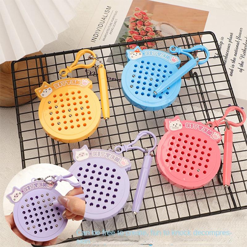 Cute Cartoon Steel Ball Drawing Board Kawaii Doodle Toy ideal for Children Couple Bag Charm Pendant Fun Play Birthday Gift Idea ideal for Boys Girls