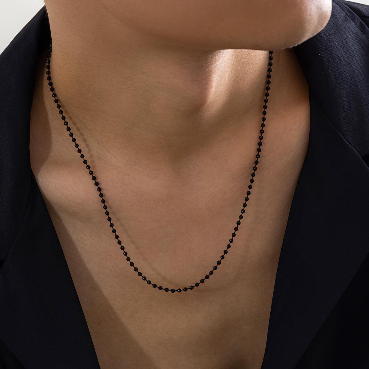 

Simple Beads Chain Necklace for Men Trendy Chains Accessories on the Neck 2026 Fashion Male Daily Decoration Jewelry Boy Gifts