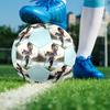 1PC Messi Modern Great Size 5 Soccer Ball PrahaIndoor Soccer Ball Colorful All Ages Machine Stitched PVC Competition Ready Durable High-Bounce