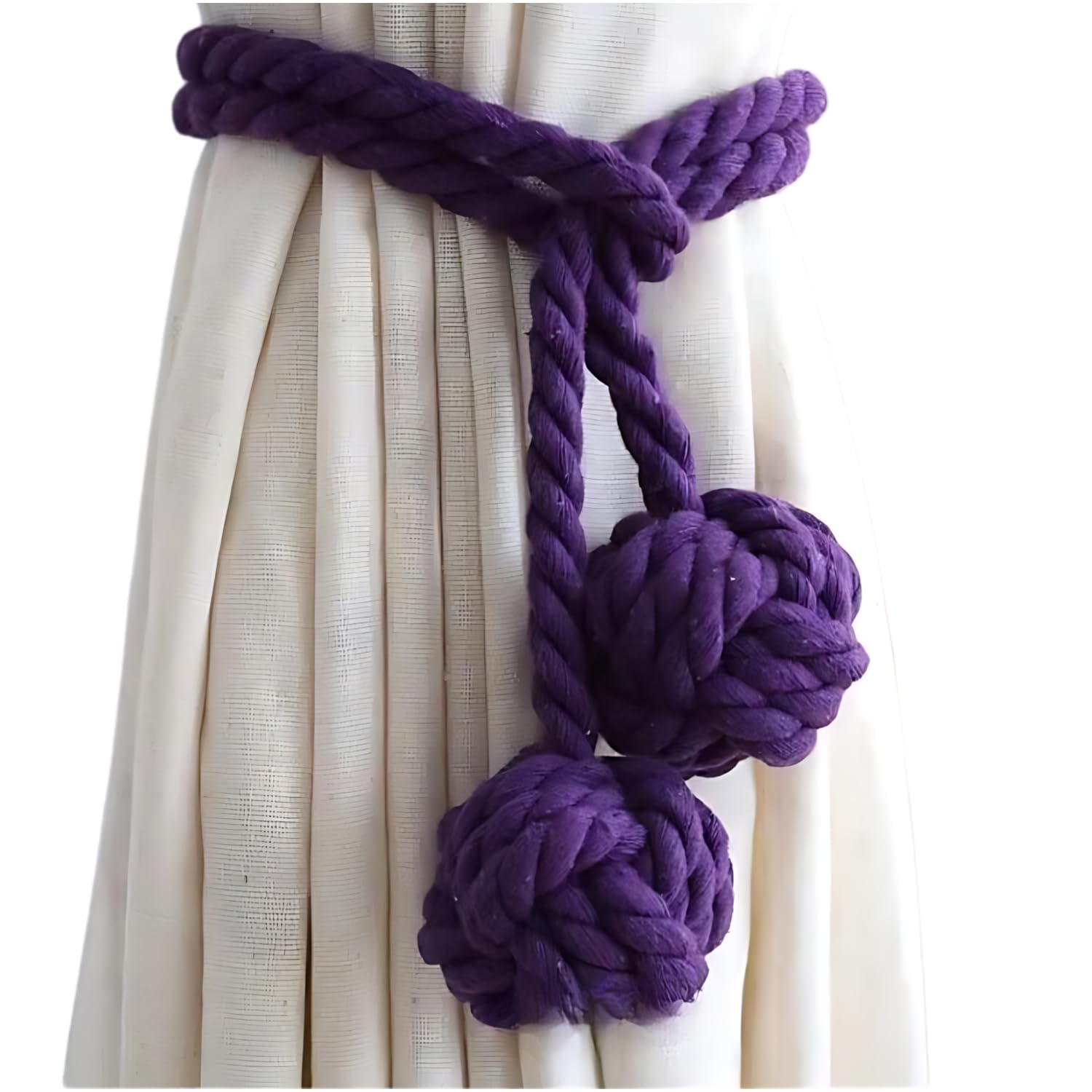 

Purple Rope Curtain Tassel, NYANDELMO ND-0077-R11-PU, Curtain Accessory