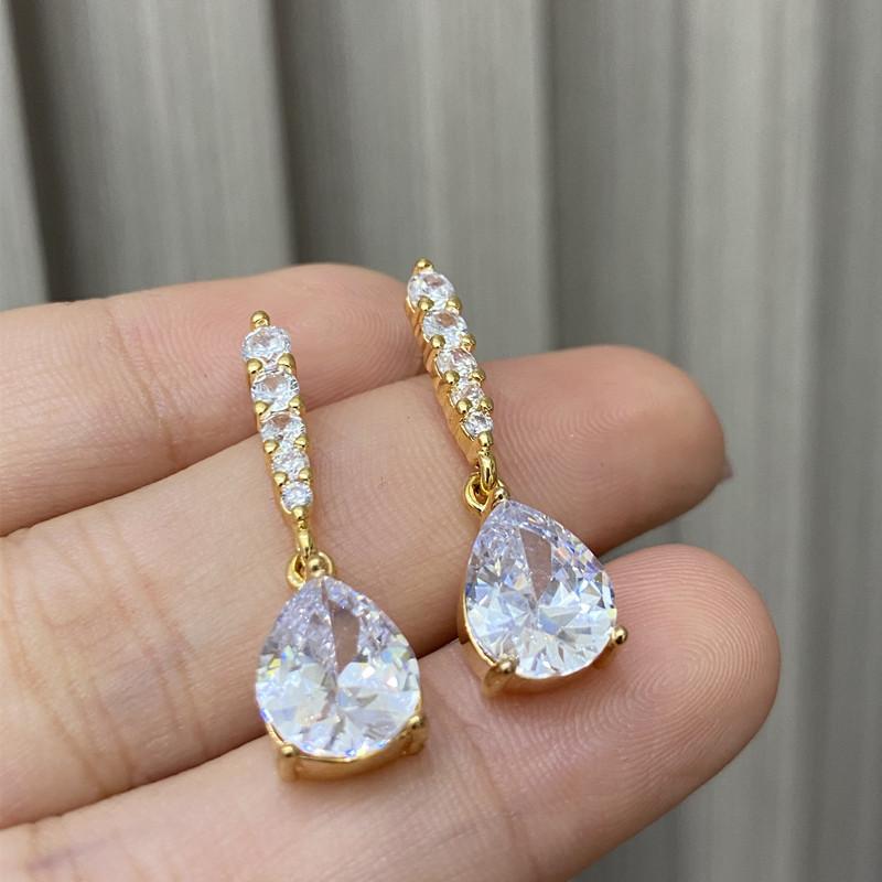 

Hot-selling wind full diamond tassel water drop pendant earrings ear jewelry wholesale exquisite