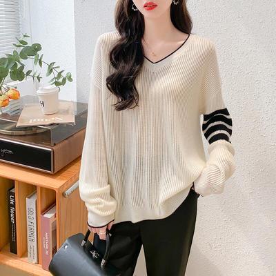 Mocana Women's V-Neck Long Sleeve Knitted Sweater MKNJD2675