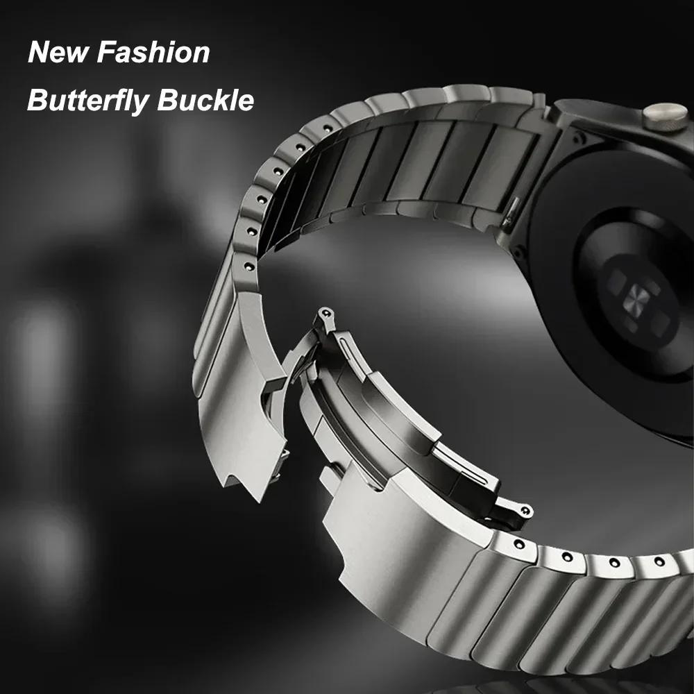 22mm Stainless Steel Band For Huawei Watch 5/GT5 Pro/GT5/GT4 3 2 46mm Metal Strap For Huawei Watch GT2E/GT2 Pro/Honor GS4 3 3i