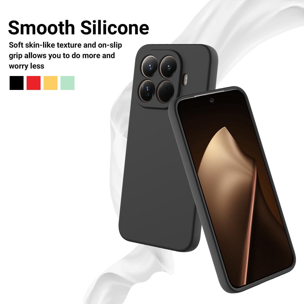 Dla Xiaomi 15T Pro Etui z Płynnego Silikonu Tylna Osłona Telefonu z Paskiem na Rękę