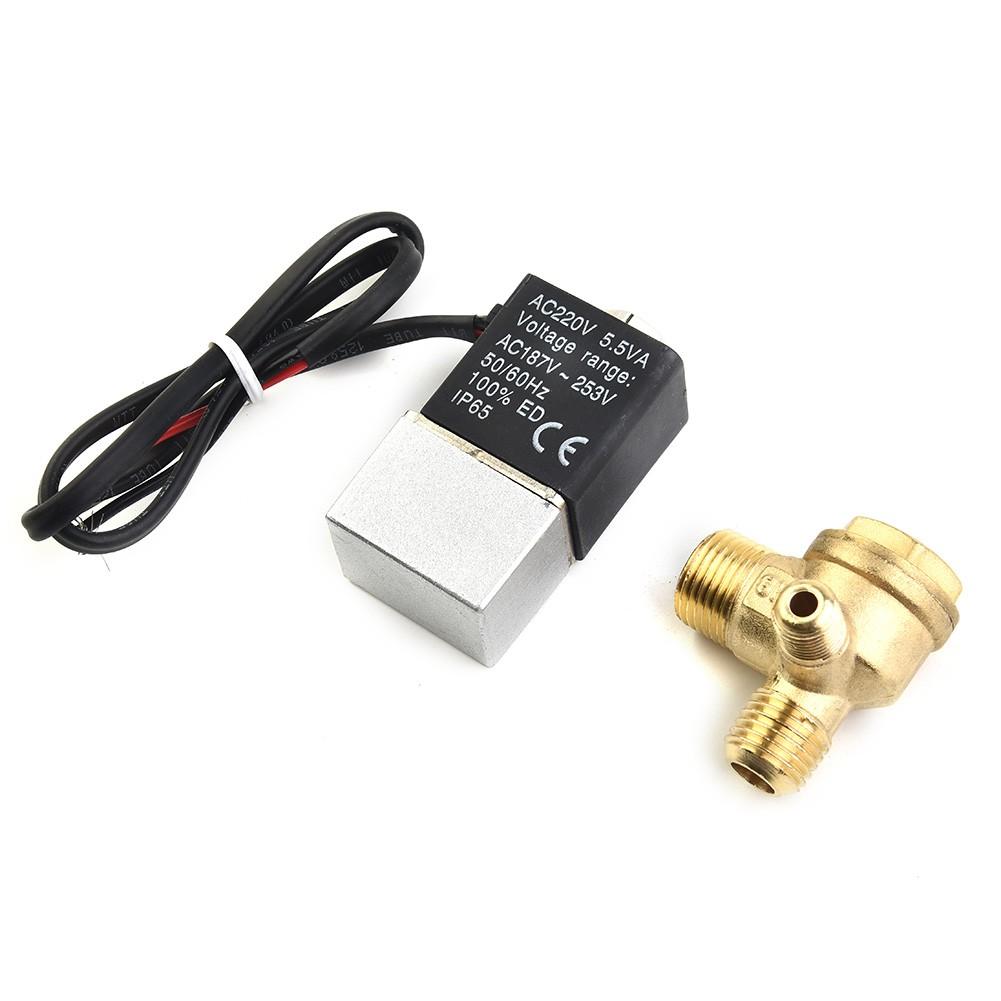 Bezolejový elektromagnetický ventil 1PCS 2cestný normálně uzavřený mosaz