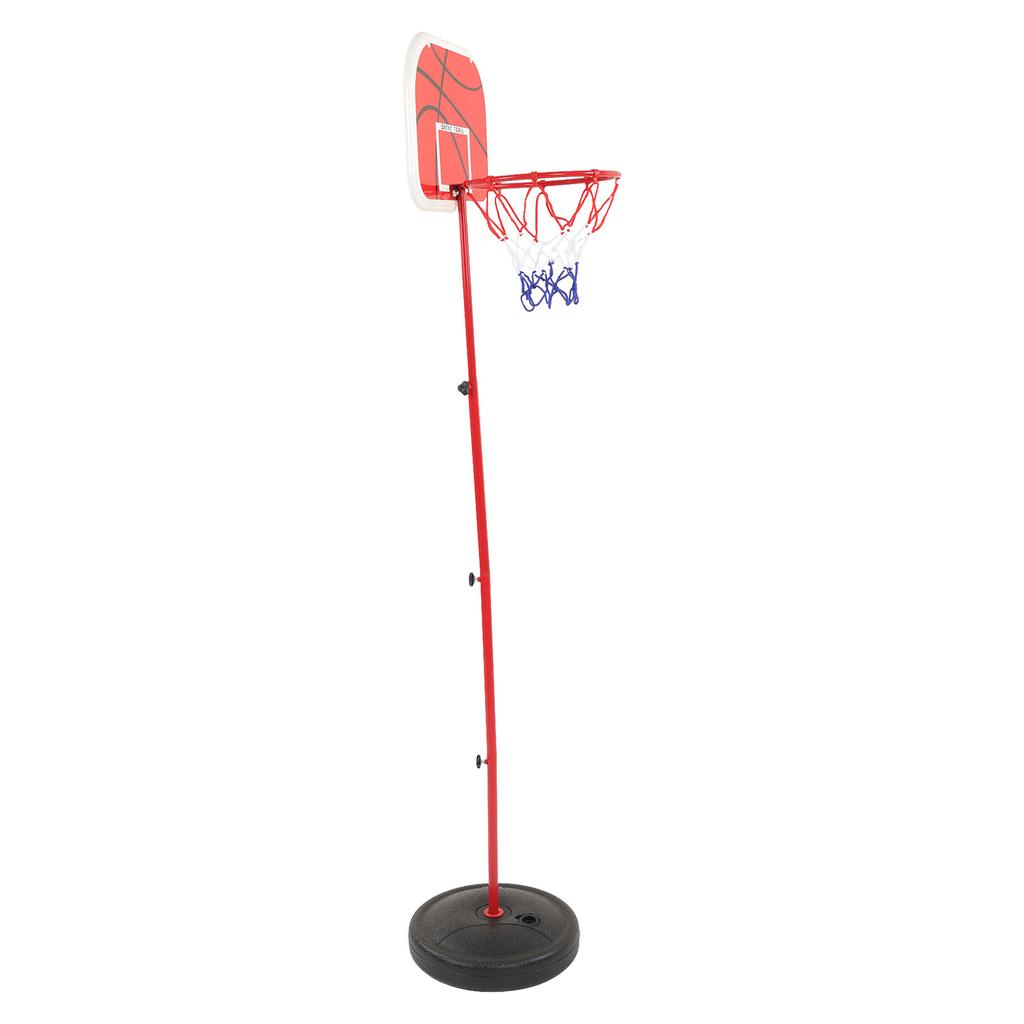 Adjustable Height Basketball Stand Iron Pole Red White Plastic Indoor Basketball Hoop for Sports