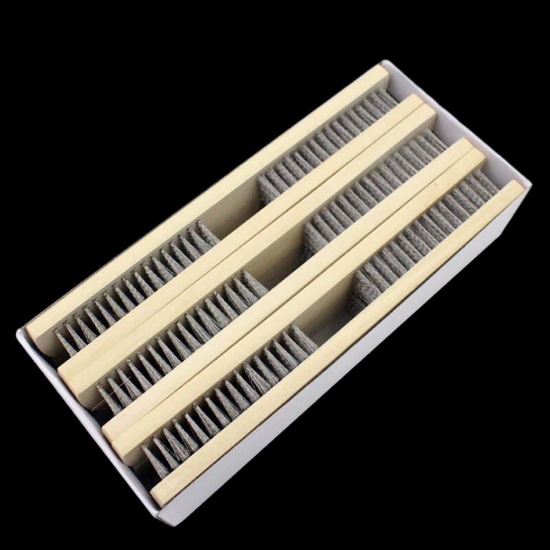 cmaos Stainless Steel Wire Brush with Wood Handle