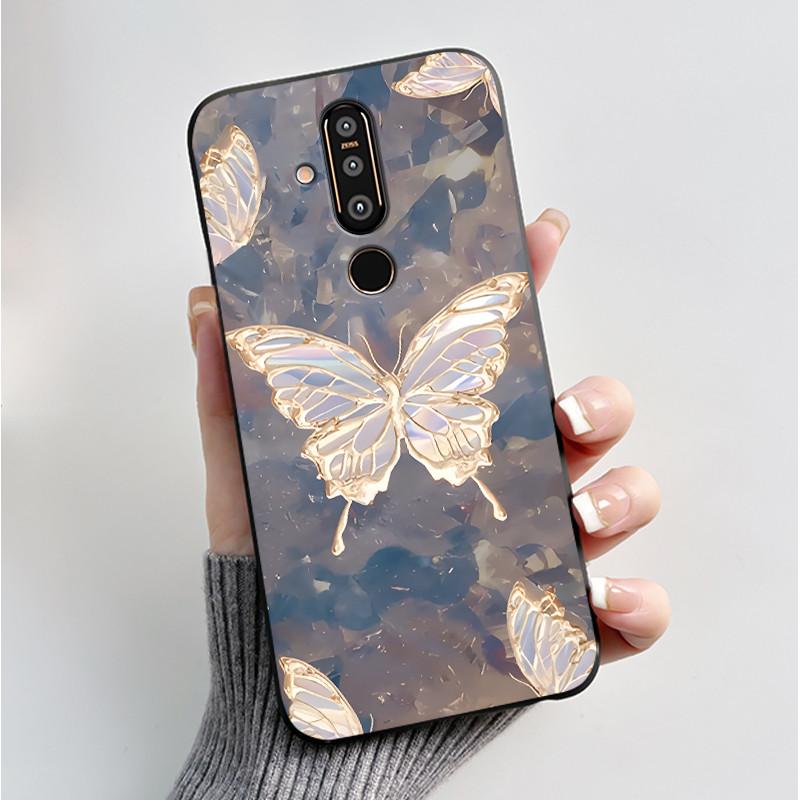 Printed Phone Case For Nokia 8.1 plus/NOKIA X71/Nokia 8 Soft Silicone Shell For Nokia 8 Sirocco Cover Cute Flower Cartoon Casing
