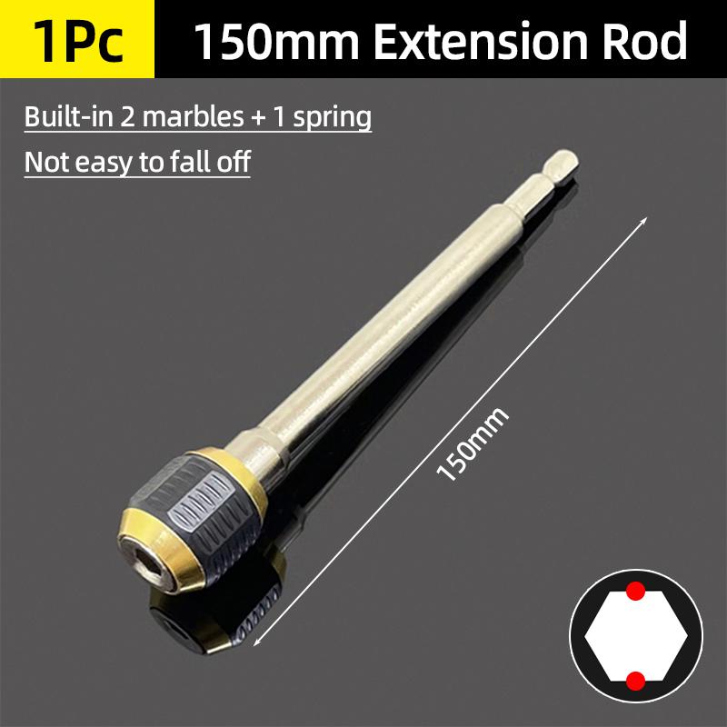 50/60/150mm Screwdriver Bit Holder Drill Extension Rod Hex Shank Self-locking Quick Release Adapter Impact Driver Power Tools