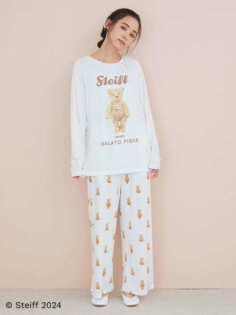 Gelato Pique Steiff James Long PWCT245237 CRM Free Size One-Point T-Shirt