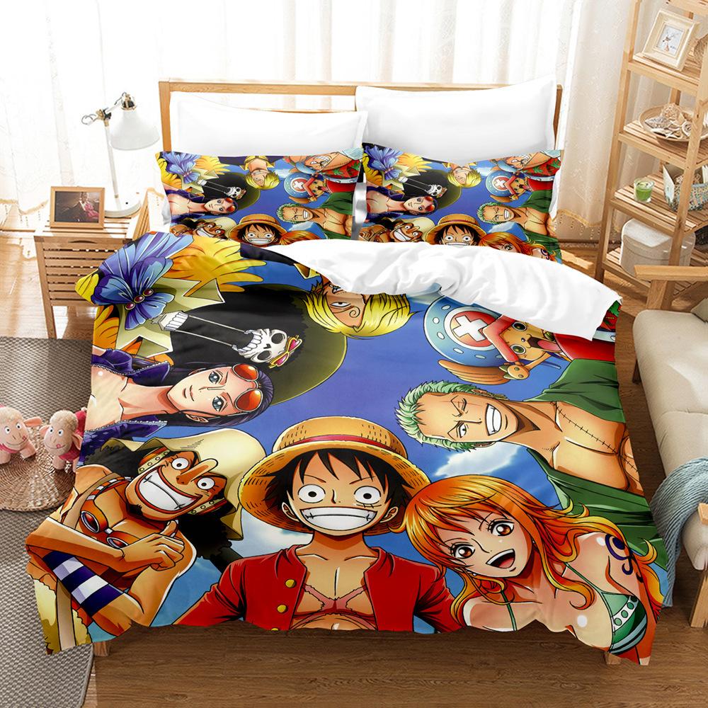 3D Digital Printing Bedding Three-Piece Set, Quilt Cover