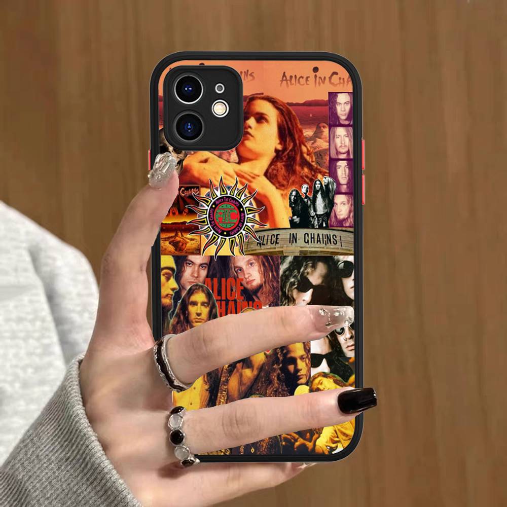 Music A-Alice In C-Chains For IPhone 11 12 13 14 15 16 Pro Max Plus X XS MAX Shockproof Matte Back Cover