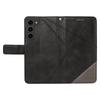For Samsung Galaxy S23 Case Geometric Line Leather Phone Cover Card Holder Magnetic Clasp