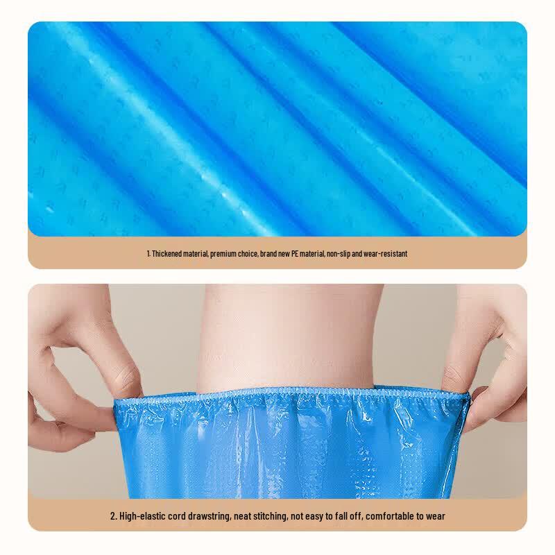 Unisex Thickened High-Top Disposable Rain Shoe Covers