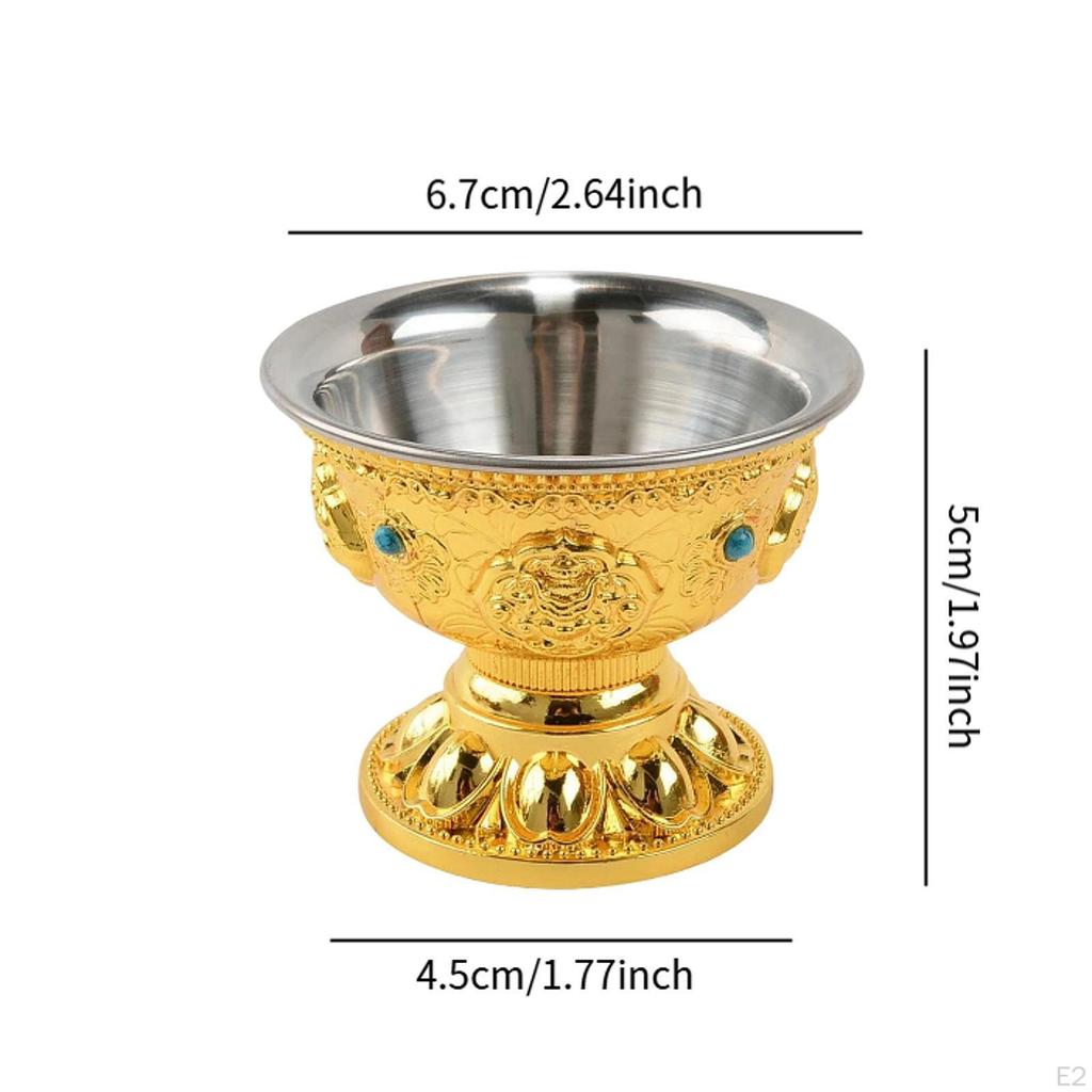 Water Cup Brass Bowl Decorative Statue Figurine Incense Decoration Table Centerpiece Artwork Home