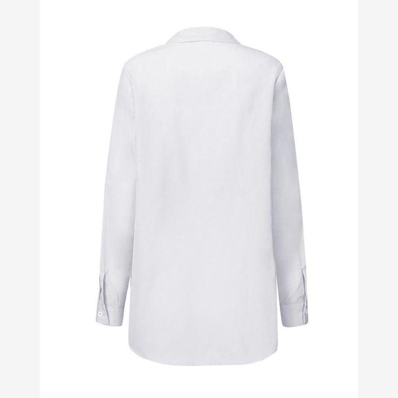 Lace-up Waist-Controlled Classy Stylish Shirt White Shirt Women's Long Sleeve White Shirt Lady