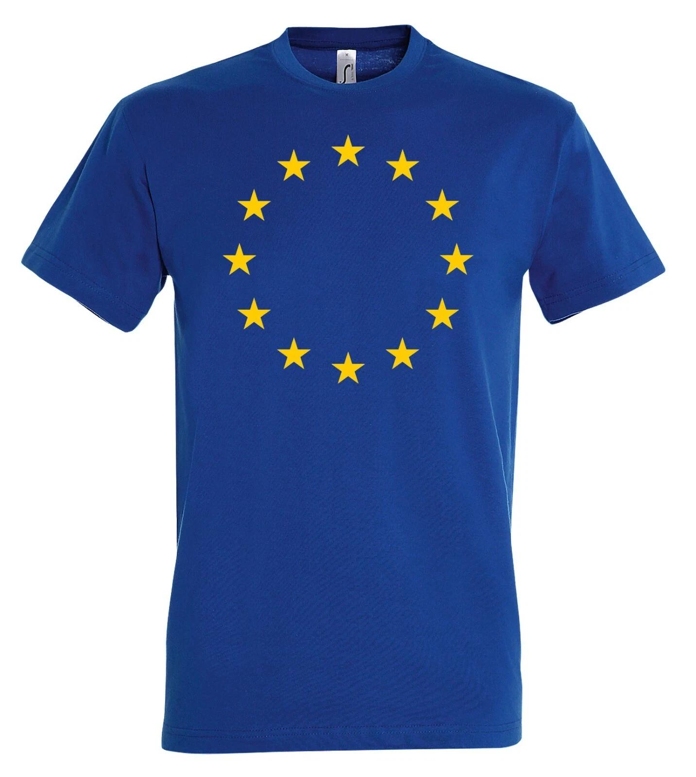 

Youth Designz Mens T-Shirt EU Logo Print Europe Stars Flag Flag USA NATO S