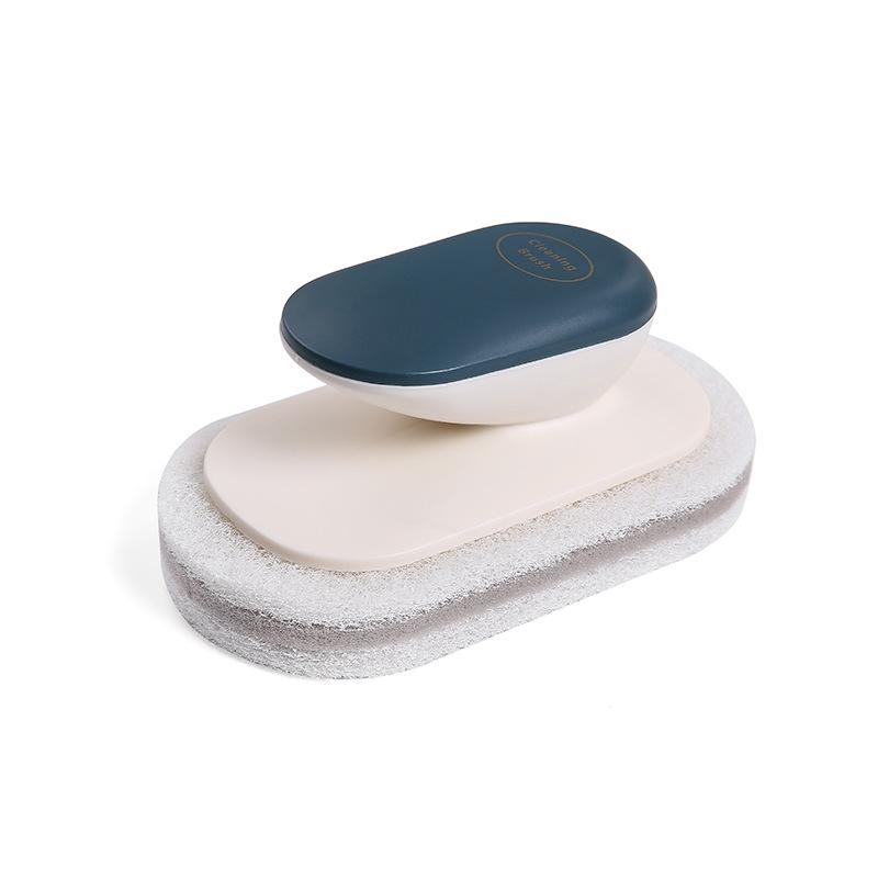 Handle Sponge Countertop Brush, Kitchen and Bathroom Cleaning Brush, Scouring Pad, Dish and Pot Washing Brush