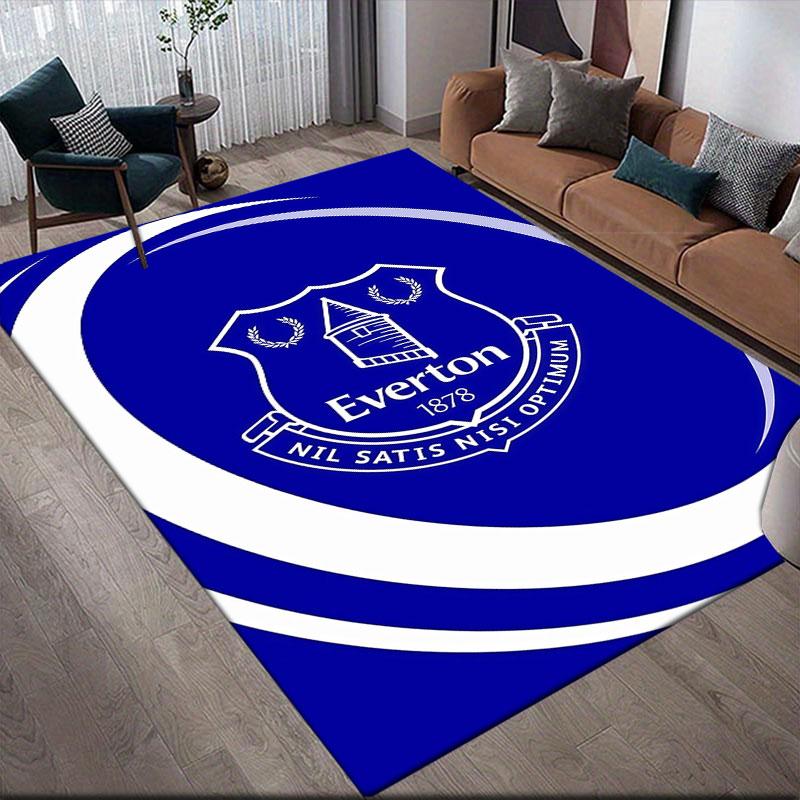 Everton Flannel Printed Carpet, Home Sofa Decoration for Living Room & Bedroom, Non‑Slip Play Flannel Floor Mat for Game Room