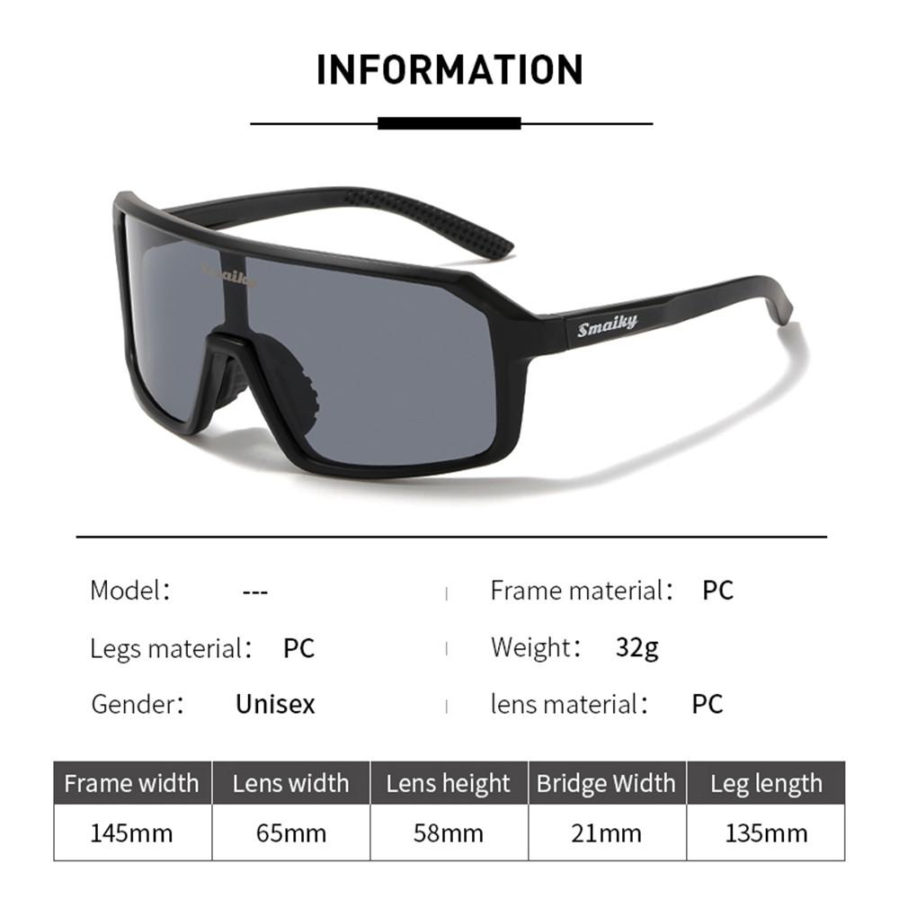SMAIKY Herren Fahrrad Sonnenbrille Radfahren Frau MTB Rennrad Fahrbrille Outdoor Sport Laufen Brille UV400 Wandern Brille