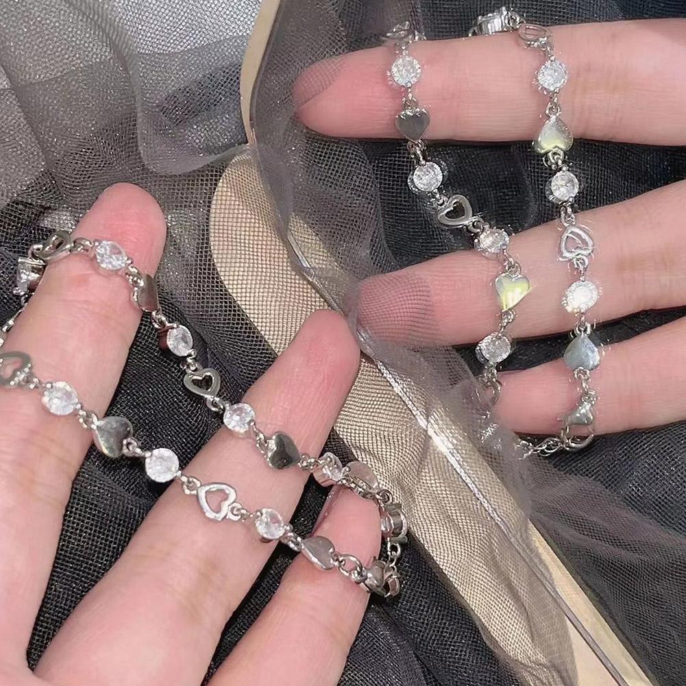 Fashion Hollow Heart Bracelets For Women Man Fresh Bracelet Personality Round Bead Bracelet Jewelry Accessories Christmas Gifts