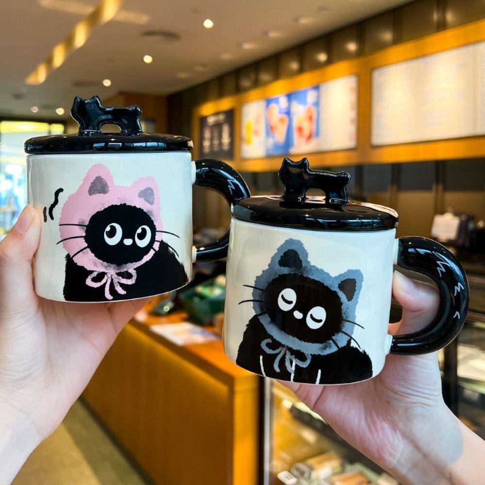 Creative Cat Ceramic Mug 360ml Cartoon Water Cup Happy Birthday Gift Tea Cup  Tableware