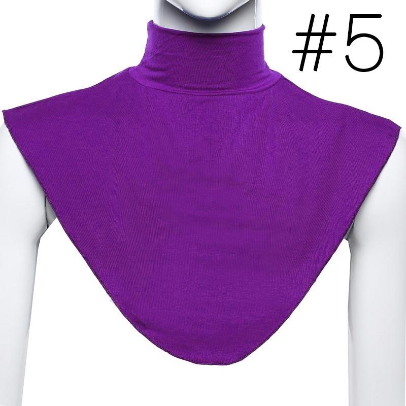 

Очаровательная женская мода модал ложный воротник хиджаб мусульманский исламский чистый цвет шея покрывает фиолетовый