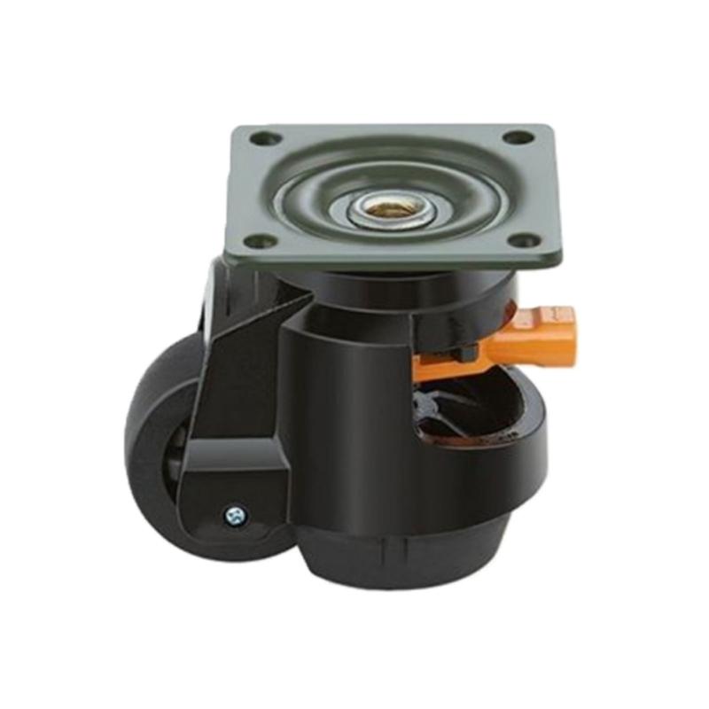 4Pcs Leveling Casters Wheel with Ratchet Arm Heavy Duty Swivels Caster Height Adjustable Feet for Machine, Industrial