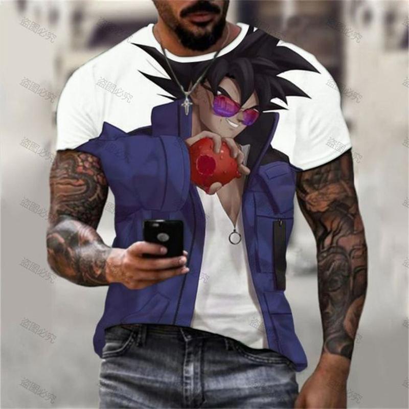 Dragon Ball Z Kid Goku Chibi Printed T-Shirt Summer Casual Short Sleeve Anime Tee Adult and child role-playing T-shirts
