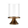 No-Assembly Candle Holders with Clear Glass Shade for Waxes, Tea Light, or LED Candle Displays and Decorative Arrangements