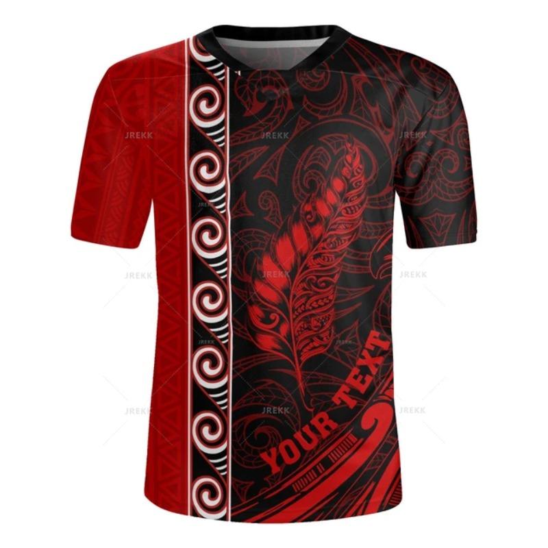 2025 Summer Men's New Zealand Maori Tribe Pattern Round Neck Short Sleeve Comfortable and Breathable Men's Sports and Leisure Top