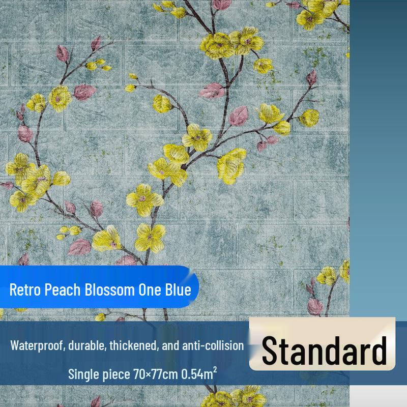 3D Brick Pattern Self-Adhesive Wallpaper: Waterproof, Moisture-Proof Decorative Sticker for Commercial & Antique Restaurant Wainscoting.