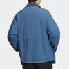 Adidas Contrast Collar Single-Breasted Jacket Men Outerwear Blue HY7240