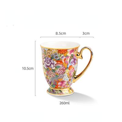 1 bucată Jingdezhen ceașcă de ceai din porțelan din oase colorate cu email, ceașcă de cafea, ceașcă de ceai colorată rafinată, ceașcă de apă din oase din porțelan, ceașcă din ceramică florală
