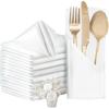 Cloth Napk Washable - Cloth Napk Set of 12 White 17x17 Inches Dinner Napk,Soft,Washable,Reble Napk Cloth for